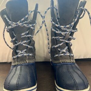L.L. Bean Kids Boots - Blue and Charcoal